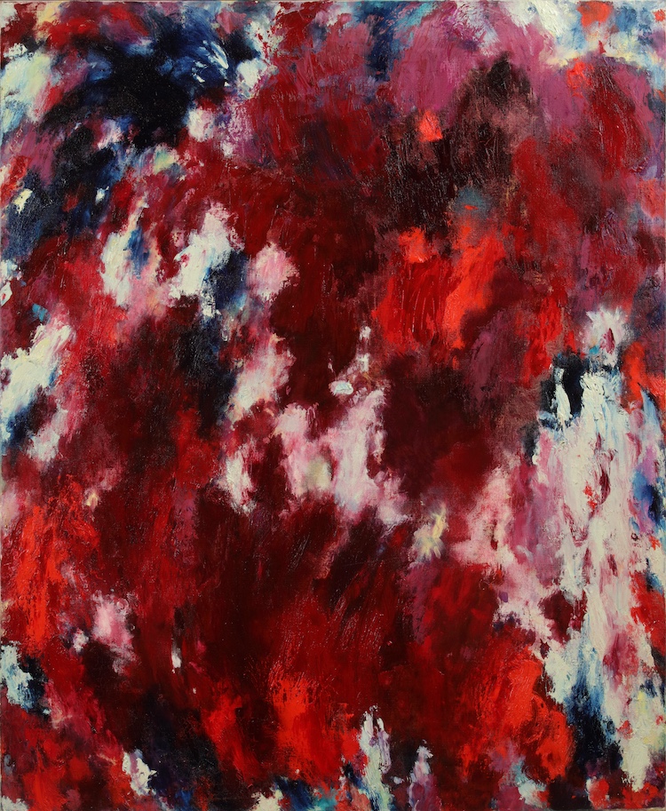 Gea Panter-Abstract in red, white and black