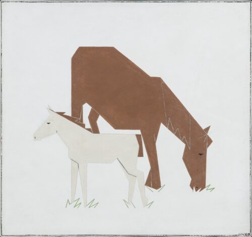 Hendrik Valk-Horse with foal