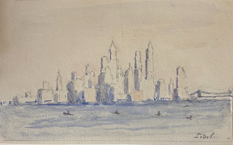 Lucie van Dam van Isselt-View of skyline New York