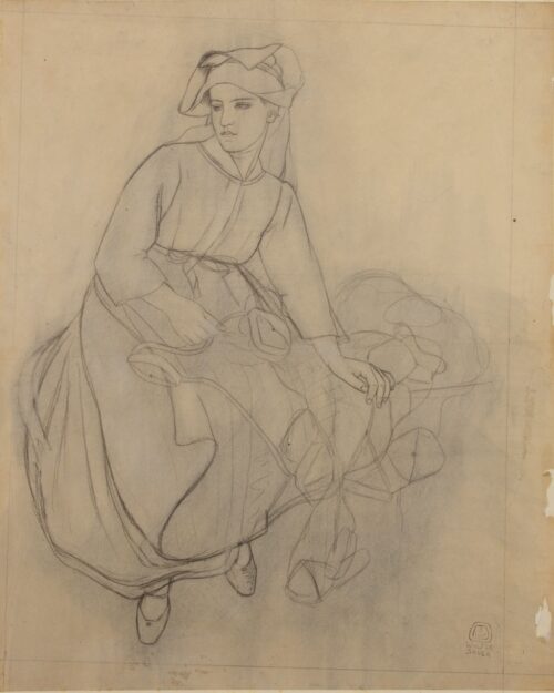 Walter Sauer-A young girl from Brittany, France